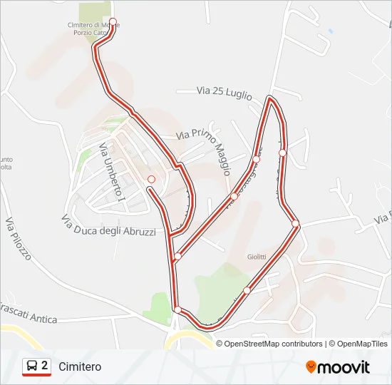 2 Bus Line Map