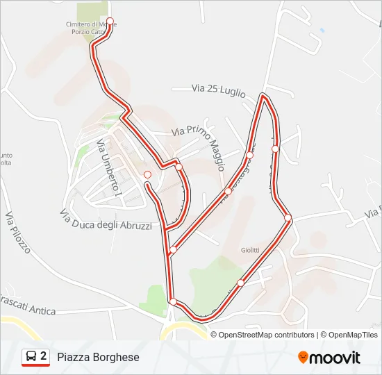 2 Bus Line Map