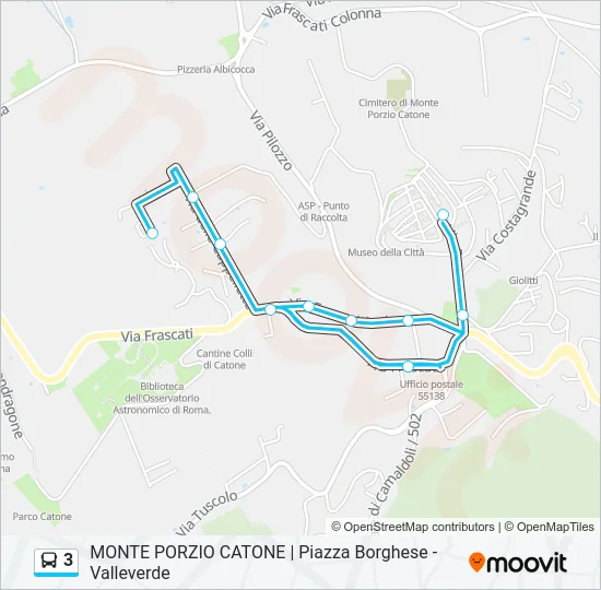 3 Bus Line Map