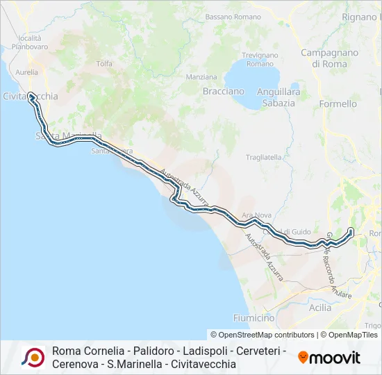 COTRAL Bus Line Map