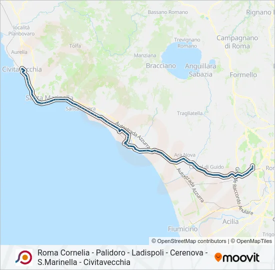 COTRAL Bus Line Map