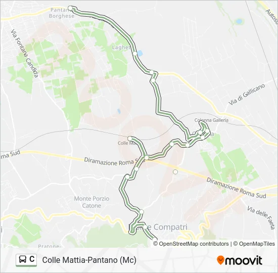 Percorso linea bus C