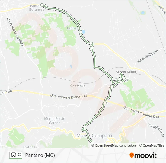 Percorso linea bus C