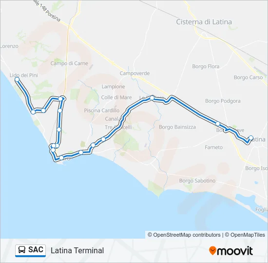 SAC Bus Line Map