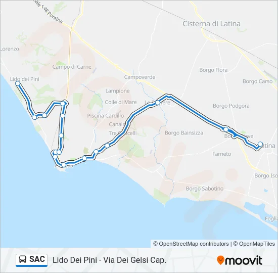 SAC Bus Line Map