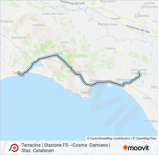 COTRAL Bus Line Map