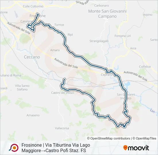 COTRAL Bus Line Map