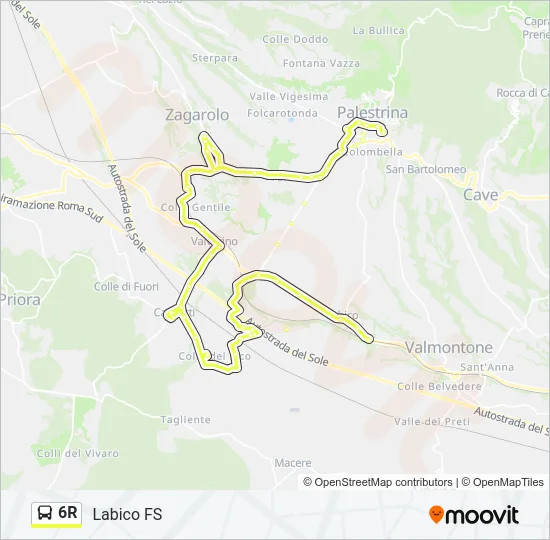 6R Bus Line Map