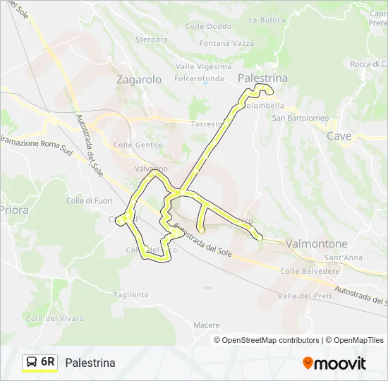 6R Bus Line Map