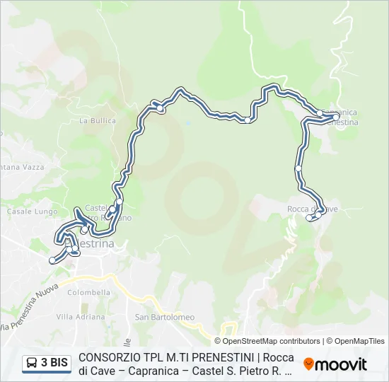 3 BIS Bus Line Map