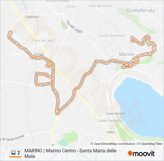2 Bus Line Map