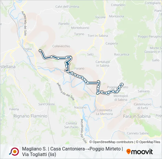 COTRAL Bus Line Map