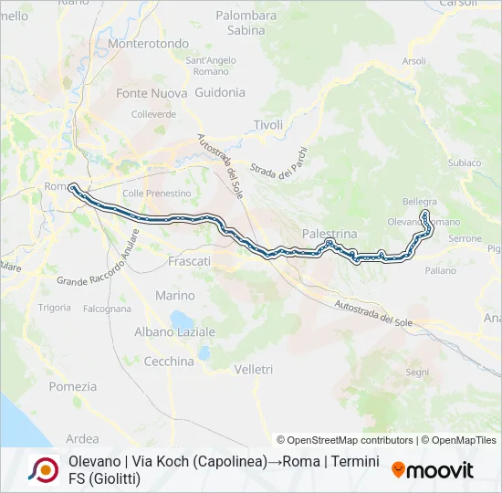 COTRAL Bus Line Map