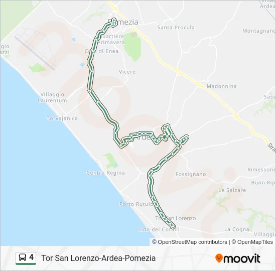 Percorso linea bus 4
