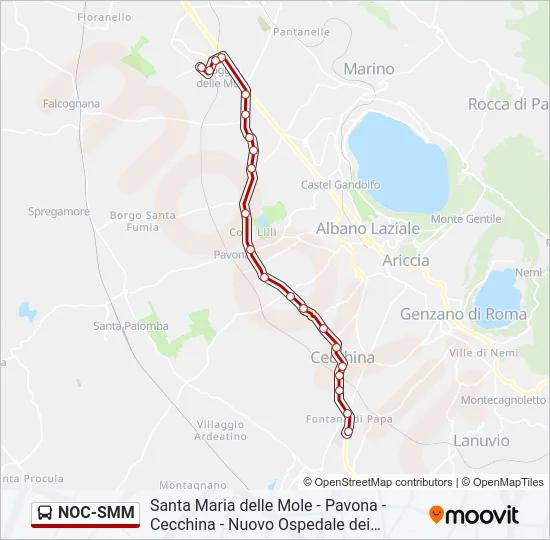 NOC-SMM Bus Line Map