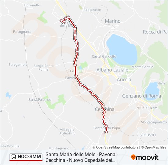NOC-SMM bus Line Map