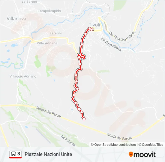 3 Bus Line Map