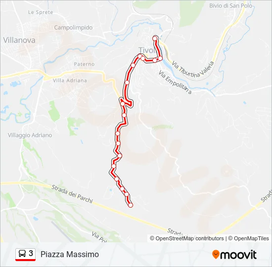 3 Bus Line Map