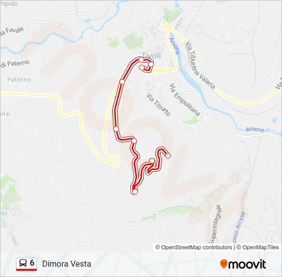6 Bus Line Map