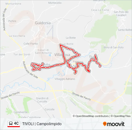 4C Bus Line Map