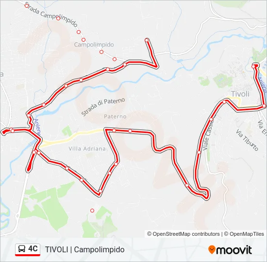 4C Bus Line Map