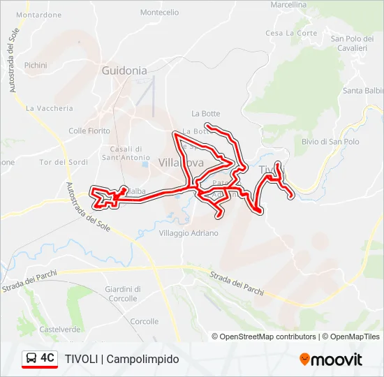 4C Bus Line Map