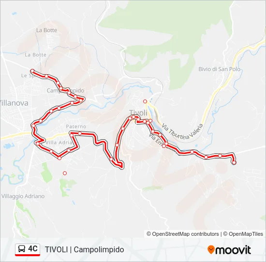 4C Bus Line Map