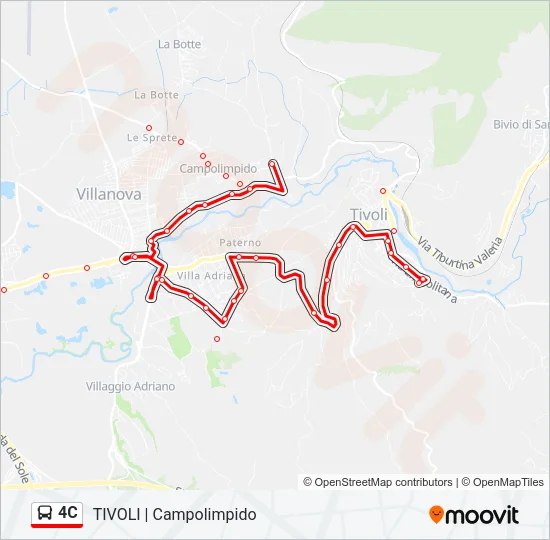 4C Bus Line Map