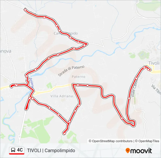 4C Bus Line Map