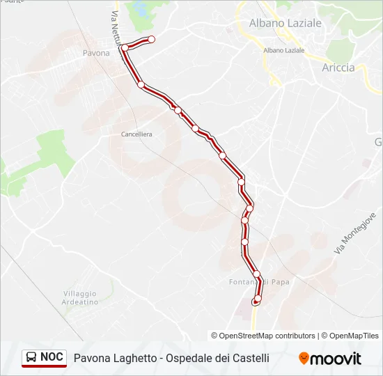 NOC Bus Line Map