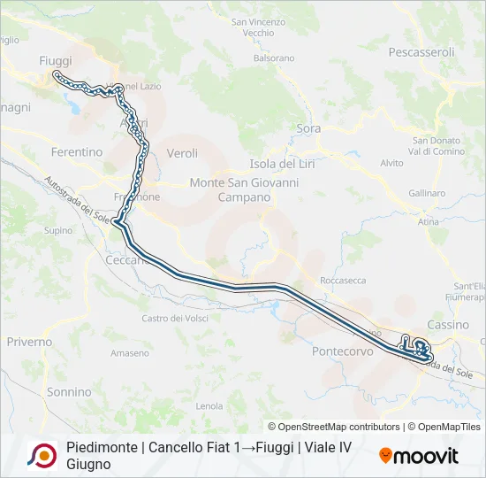 COTRAL Bus Line Map