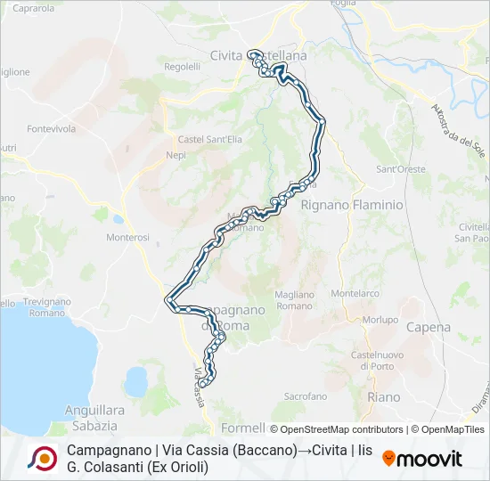 COTRAL Bus Line Map