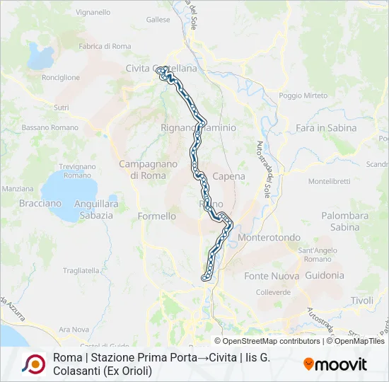 COTRAL Bus Line Map