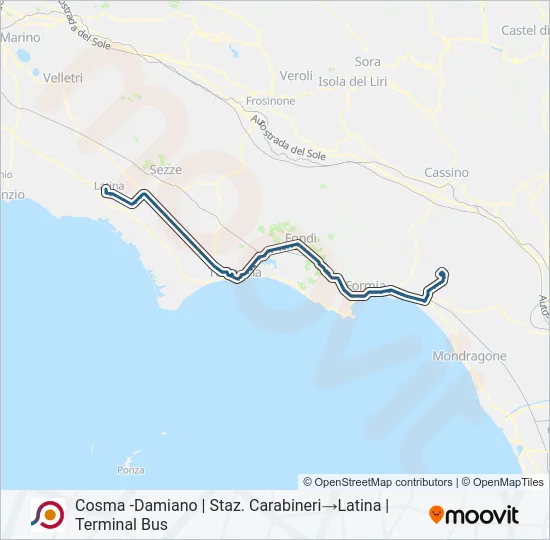 COTRAL Bus Line Map