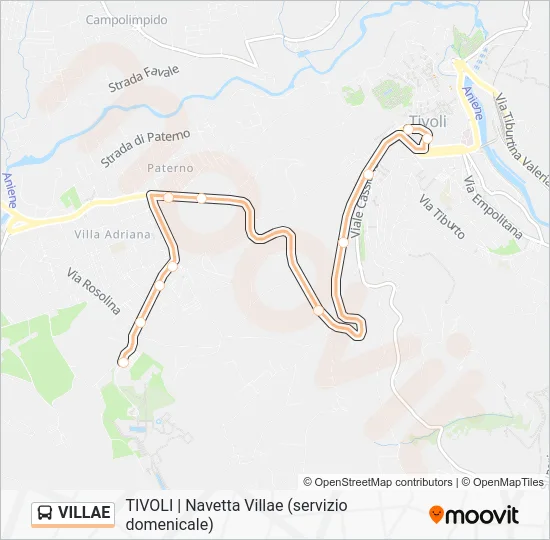 Percorso linea  VILLAE