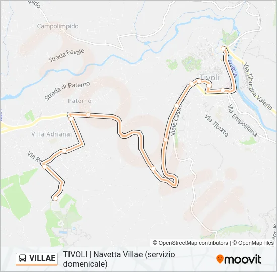 VILLAE Bus Line Map