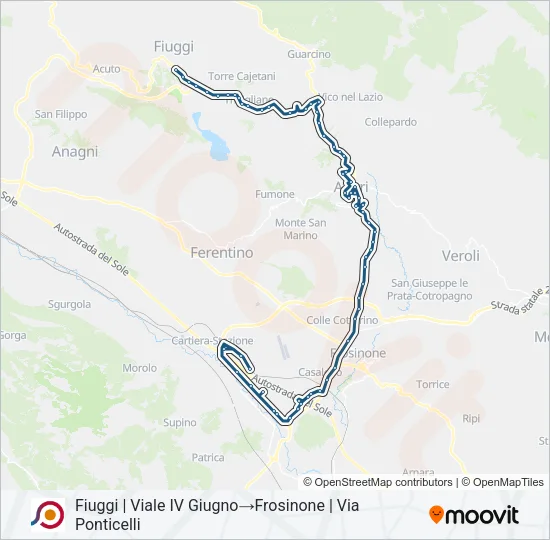 COTRAL Bus Line Map