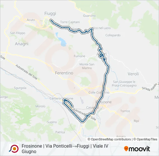 COTRAL Bus Line Map