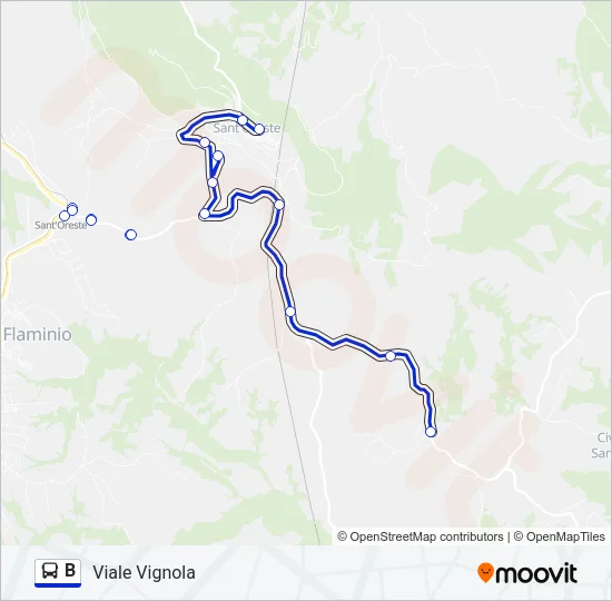 B Bus Line Map