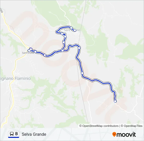 B Bus Line Map