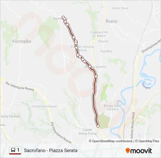 1 Bus Line Map