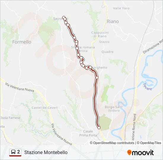 2 Bus Line Map