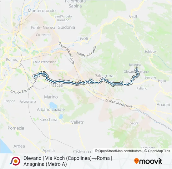COTRAL Bus Line Map