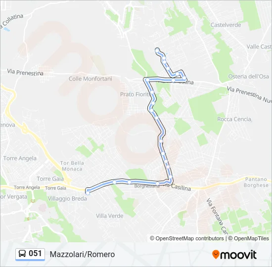051 Bus Line Map