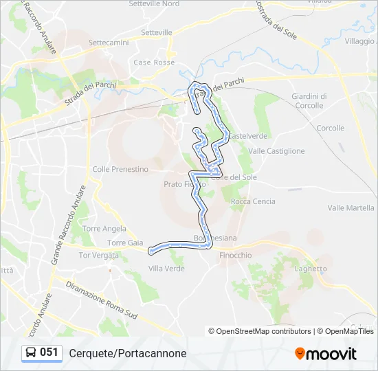 051 Bus Line Map