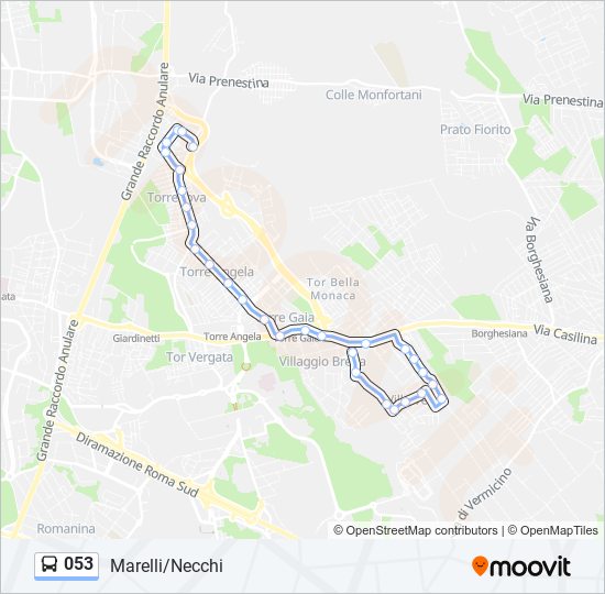 053 bus Line Map