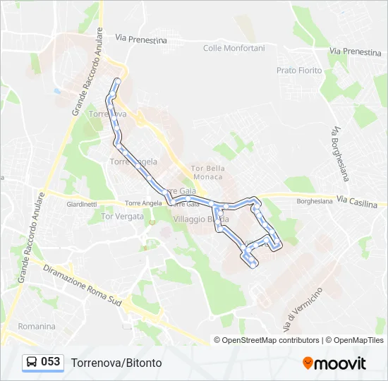 053 Bus Line Map