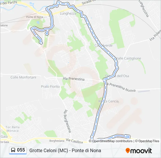055 Bus Line Map
