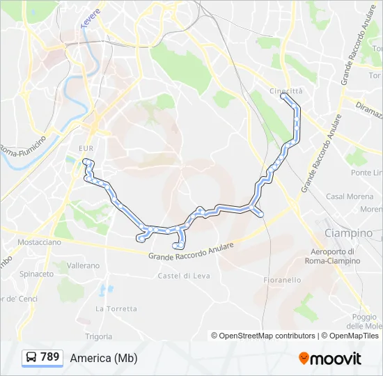 789 Bus Line Map