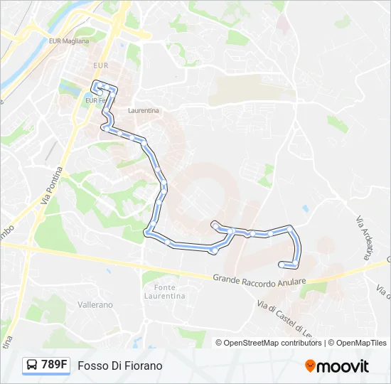 789F Bus Line Map